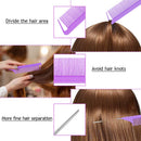 Hair Tail Tools, TsMADDTs 4Pack Hair Loop Tool Set with 2Pcs French Braid Tool Loop 1Pcs Elastic Hair Rubber Bands Remover Cutter 1Pcs Rat Tail Comb Metal Pin Tail Braiding Comb for Hair Styling, Purple TsMADDTs Store