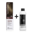 AGEbeautiful Permanent Liqui-Creme Hair Color Dye, Gray Coverage, 6N Light Brown AGE beautiful