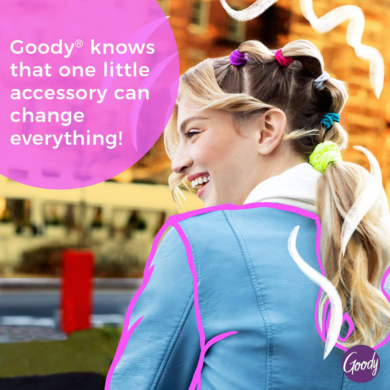 Goody Forever Ouchless Elastic Thin Hair Tie - 10 Count, Black - Medium Hair to Thick Hair - Hair Accessories for Women and Girls GOODY Store