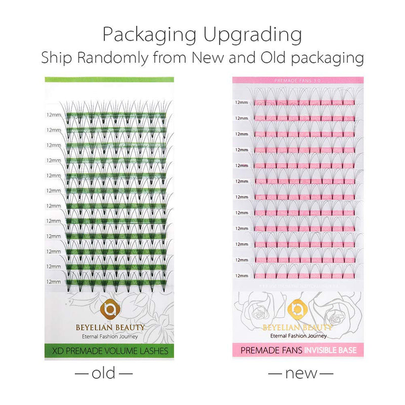 BEYELIAN Beauty Premade Volume Eyelash Extensions C Curl 0.10mm Pre made 3D Fans Lashes Individual Eyelashes for Volume Lashing 228 pcs Clusters per Lash Tray (C curl, 0.10mm, 11mm) BEYELIAN