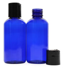 4oz Empty Cobalt Blue Plastic Squeeze Bottles with Disc Top Flip Cap (6 pack); BPA-Free Containers For Shampoo, Lotions, Liquid Body Soap, Creams (4 ounce, Cobalt Blue) Cornucopia Brands