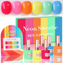 Double Rhythm 6 Pcs 15 ML Gel Polish Set Same Color Same Bottle Soak Off Gel Polish Kit Nail Art Manicure Salon DIY at Home for Women (Jelly Burgundy Red Glitter Silver -T6-56) Infinity Warehouse