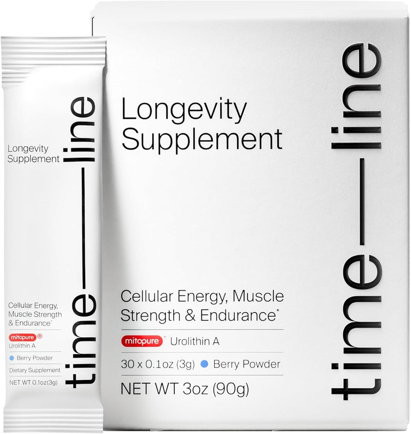 Timeline Mitopure Urolithin A - First Clinically Proven Supplement for Healthy Aging and Cellular Renewal - Mitoceutical for Muscle Strength and Longevity - 30 Sachets Infinity Warehouse