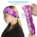 Headbands for Women, Boho Style Yoga Elastic Headwraps Head Wrap Hair Band 8 Pack (Tie Dye Style-1) ZUOSIVNAT