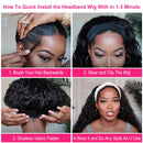 16 Inch Kinky Curly Headband Wig Human Hair for Black Women 150% Density Brazilian Virgin Human Hair Half Wig With Headband Attached Heaband Wig Curly Brazilian Virgin Non Lace Front Wig Mengkai Hair mengkai Store