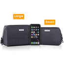 Large Makeup Bag Zipper Pouch Travel Cosmetic Organizer for Women and Girls (Large, Dark Grey) Narwey