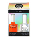 Color Club Wham! Pow! Gel and Lacquer Duo Polishes, Bright Orange Color, .5 fl oz Each (15 mL) Color Club