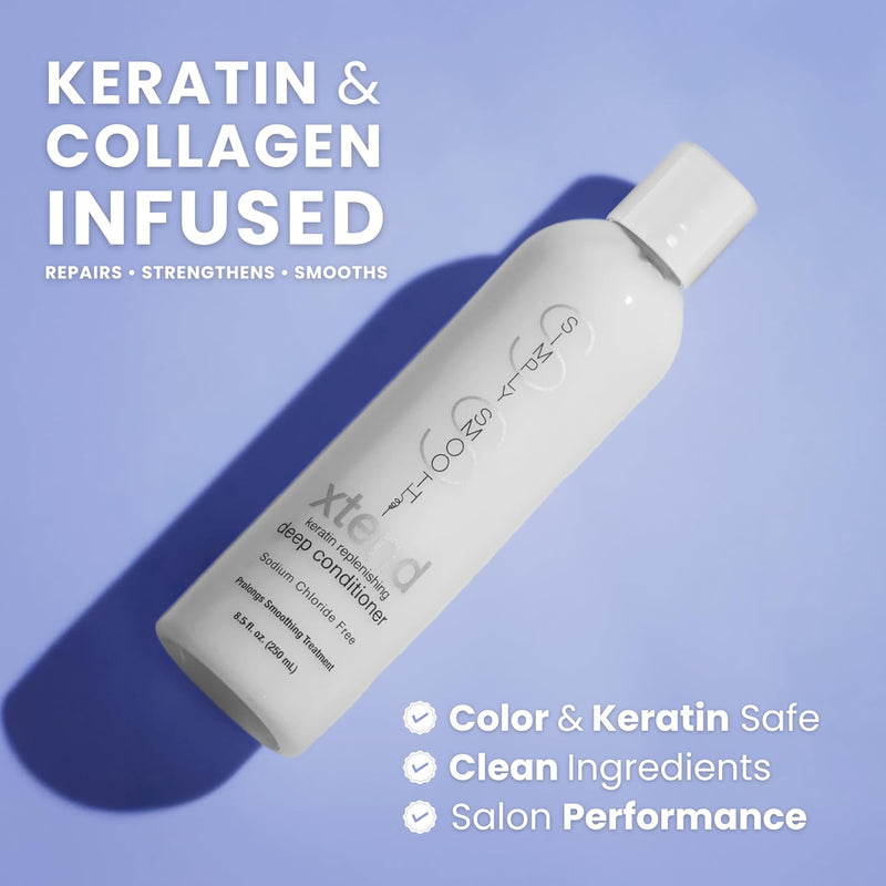 SIMPLY SMOOTH Xtend Keratin Deep Conditioner – Lightweight Hydrating Hair Mask for Dry, Damaged, Color-Treated, Curly, and Keratin-Treated Hair – Frizz Control, Repair, Softness, Shine, 8.5 oz Infinity Warehouse