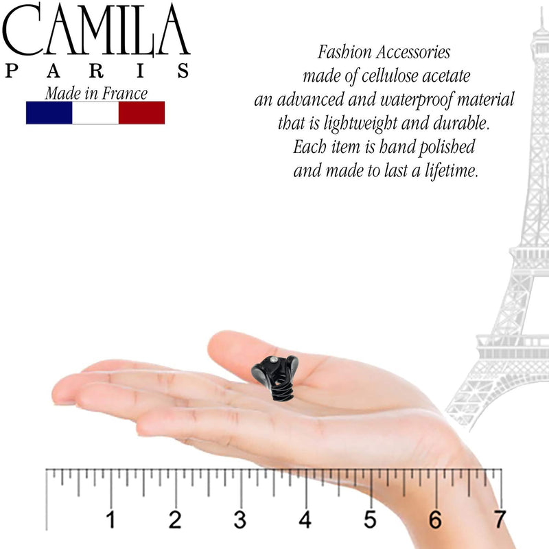 Camila Paris AD116/6 French Hair Clips for Women, Set of 6 Extra Small Girls Hair Claw Clips Jaw Fashion Durable Styling Hair Accessories for Women, Strong Hold No Slip Grip, Made in France Camila