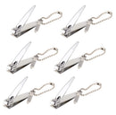 (6 Pack) Nail Clippers Set Stainless Steel Fingernail Clippers, Toenail Clippers, Sharpest Nail Cutter Heavy Duty Curved Edge For Adults Men Women with Swing Out Nail Cleaner/File for Salon Home Use ZALIK