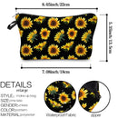 Cosmetic Bag for Women,Deanfun Sunflower Flowers Waterproof Makeup Bags Roomy Toiletry Pouch Travel Accessories Gifts 52355 Deanfun