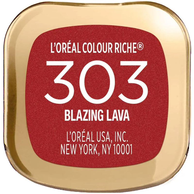 L'Oreal Paris Makeup Colour Riche Original Creamy, Hydrating Satin Lipstick, 303 Blazing Lava, 1 Count L'Oreal Paris