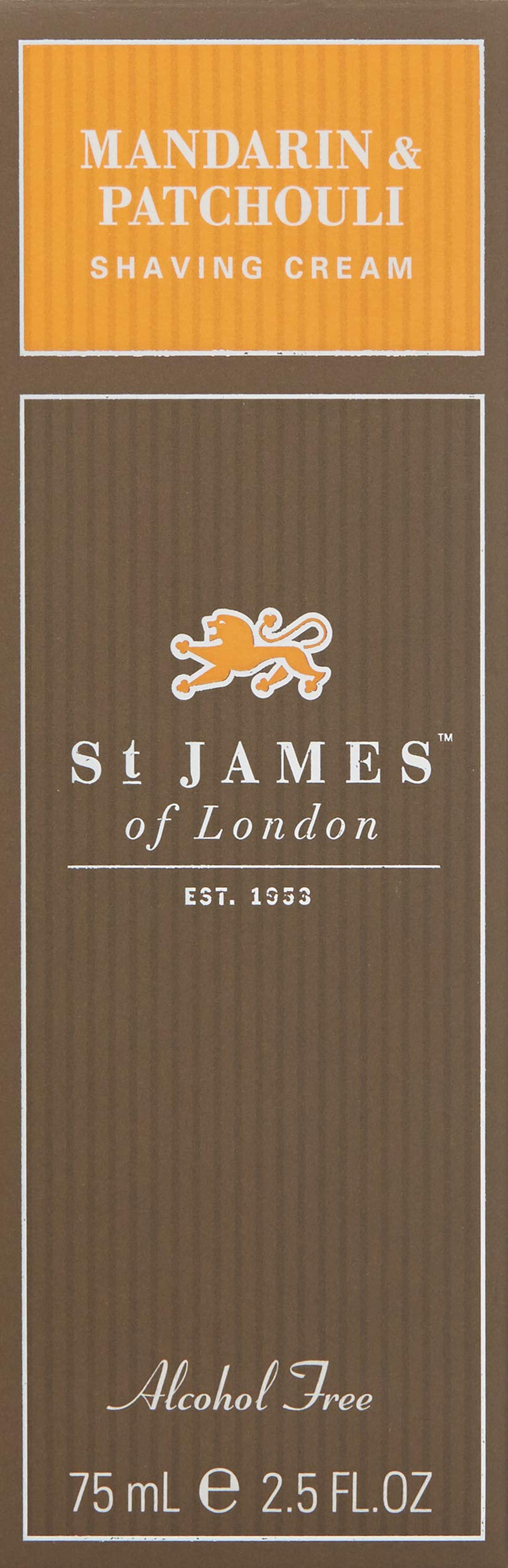 St James of London Mandarin & Patchouli Shave Cream Tube, 2.5 Fl Oz St James of London