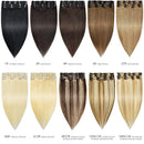 ROSEBUD Clip in Hair Extensions REMY Human Hair 8Pcs 18 Clips 65g/Set 14 Inch Rose bud