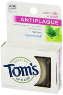 Tom's of Maine Naturally Waxed Antiplaque Flat Dental Floss, Spearmint, 32 Yards Tom's of Maine
