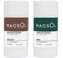 Magnesium Deodorant for Men and Women - 100% Natural Deodorant - Clean Label Only 4 Ingredients - Perfect for Ultra Sensitive Skin (Bundle: Sandalwood & Hunter) MagSol Organics