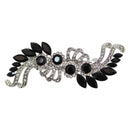 Faship Gorgeous Black Crystal Flower hair Barrette Clip Faship Store