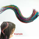 Feather Hair Extensions, 100% Real Rooster Feathers, Long Rainbow Colors, 20 Feathers with 20 Beads and 1 Loop Tool Kit, By Sexy Sparkles Feather hair Extensions