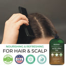 Pure Aloe vera gel - with 100% Fresh & Pure Aloe Infused with Stem Cells, Collagen, Tea Tree Oil - Natural Raw Moisturizer for Face, Skin, Body, Hair. Perfect for Sunburn, Acne, Razor Bumps 16.9 fl oz First Botany