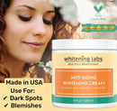 Anti Aging Radiance Dark Spot Remover Body Hands Cream. Dark Spot Corrector Men Women Face 4 OZ WhiteningLabs