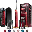 Wagner Stern IntelliBrush Series Whitening Electric Toothbrush with Pressure Sensor. Offers 4 Brushing Modes, 3 intensities, 8 Soft Brush Heads, and a Luxury Travel case. Infinity Warehouse