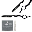 Facón Professional Hair Styling Thinning Texturizing Cutting Feather Razor + 10 Replacement Blades FACON
