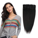 Clip in 100% Remy Human Hair Extensions 10''-24'' Full Head 8pcs 18clips Short Soft Silky Straight for Women Beauty