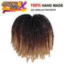 6 Packs Spring Twist Braiding Hair 12 Inches 3 Tone Spring Twists Bomb Twist Hair for Butterfly Locs Synthetic Crochet Hair Extensions for Women (15Strands/Pack, T1B/30/27