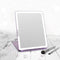 LUNA London Eclipse LED Lighted Travel Vanity Makeup Mirror | 3 Colour Light, Compact, Portable, Lighted, Rechargeable, Illuminated Mirror | Perfect for Travel, Makeup & Beauty Needs | Lavender LUNA London