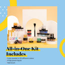 Beetles Dip Powder Nail Kit Starter, 20 Colors Black White Glitter Dipping Powder Set for DIY Salon Nail Art Manicure with Base Top Coat Activator Brush Saver Christmas Gift Decoration for Women beetles Gel Polish