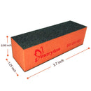 Maryton Nail Sanding Buffing Block Nail Polisher Buffer File 80/80 Grit for Acrylic Nails Kit Manicure Tool 10 PCS (Black Orange) MARYTON