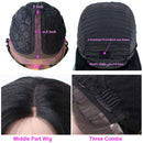 Human Hair Lace Front Wigs Glueless Brazilian Body Wave Virgin Human Hair Wigs 150% Density Transparent T Part Lace Front Wigs For Black Women T Shape Middle Part Lace Frontal Wigs Pre Plucked YAREESONG