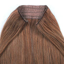 Sassina 20 Inch 120 Grams Halo Human Hair Extension with Adjustable Invisible Wire Auburn Color One Piece Fish Line Remy Hair for a Full Head