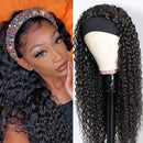 CYNOSURE Curly Headband Wig Human Hair Wigs for Black Women 9a Glueless None Lace Front Wigs Human Hair No Need Pre Plucked Natural Black Color Brazilian Hair Curly Wig(24, Headband Wig Curly) CYNOSURE