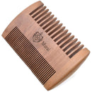 Murai by Giorgio GIOWC Wooden Beard Combs for Men - Dual Action Fine & Wide Tooth Wood Comb, Perfect for Use with Balms and Oils, Pocket Comb for Beards - Cherrywood Beard & Moustache Comb GIORGIO