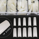 Nail Tips And Glue Acrylic Nails - Ejiubas Press On Nails Set 500PCS Coffin Nail Tips Natural Half Cover False Nails Set 4PCS Nail Glues 1PC Nail File With Case Ejiubas