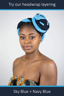 Rosemade 17 Solid Colors Women Head Wrap Hair Scarf Turban Soft Stretch Tie African Hijab Headwear Knit Jersey headwrap (Sky Blue) Rosemade
