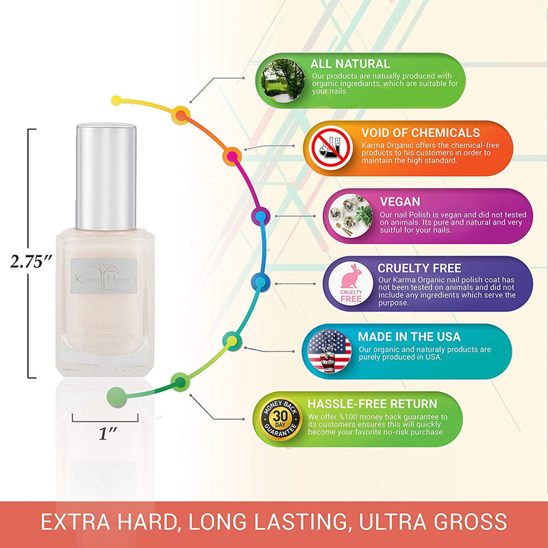 Karma Organic Natural Nail Polish-Non-Toxic Nail Art, Vegan and Cruelty-Free Nail Paint (HEAVENLY HAZE) karma organic