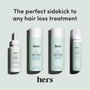 hers triple threat shampoo for hair that feels and looks thicker and stronger with biotin, saw palmetto, pumpkin seed oil, lightly scented with rose, helps control hair shedding, 2 pack, 6.4oz Infinity Warehouse