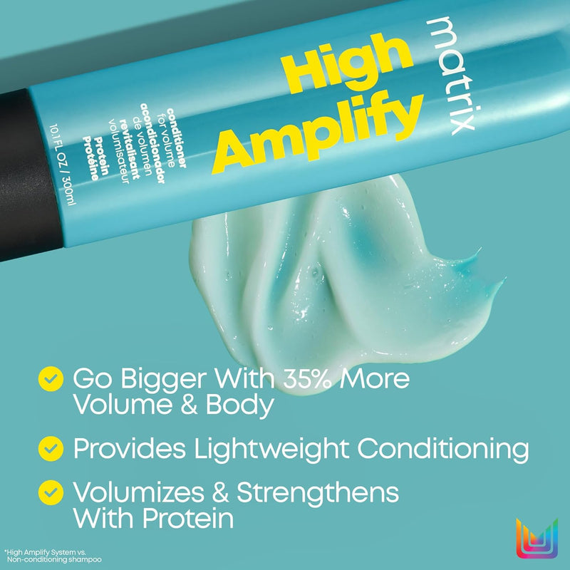 Matrix High Amplify Volumizing Conditioner - Instant Lift, Lasting Volume & Strengthening, Silicone-Free, Boost Structure in Fine, Thin & Limp Hair Infinity Warehouse