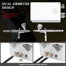 Ovaga 55PSI Ultra-Silent Airbrush Kit, Dual-Action Multi-Function Airbrush Set with Compressor for Painting Portable Air Brush Set for Cake Decoration Makeup Art Craft Nail Design Model Tattoo Infinity Warehouse