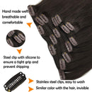 GOO GOO Hair Extensions Dark Brown Clip in Human Hair Extensions 120g Straight Natural Hair Extensions Thick Clip in Remy Extensions 20 Inch GOO GOO Store