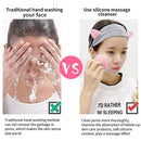 VWMYQ Silicone Face Scrubber Facial Cleansing Brush Silicone Face Wash Brush Manual Waterproof Cleansing Skin Care Face Brushes for Cleansing and Exfoliating (Black) VWMYQ