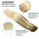 Lacer Silky Straight Clip in Hair Extensions Human Hair Lace Double Weft Ombre B