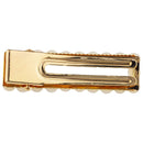 LUX ACCESSORIES White Pearl Rectangle Goldtone Hair Clip Bridal Bobby Pin Barrette LUX ACCESSORIES