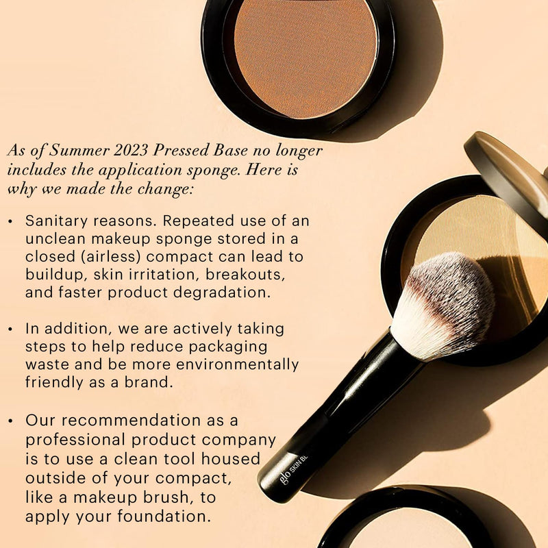 Glo Skin Beauty Pressed Base Powder Foundation Makeup (Natural Medium) - Flawless Coverage for a Radiant Natural, Second-Skin Finish Infinity Warehouse