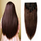 Clip in 100% Remy Human Hair Extensions Double Weft #2 Dark Brown Grade 7A Quality Full Head Thick Thickened Long Soft Silky Straight 8pcs 18clips for Women Beauty 20" / 20 inch 150g MY-LADY