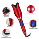 MIUOPUR Automatic Hair Curling Iron with Ceramic Ionic Barrel, Smart Anti-Stuck, Auto Rotating Hair Curling Wand with Temperature Display and Timer, Professional Hair Curler Styling Tool -Red. MIUOPUR