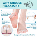 Anatomical Gel Toe Separators, Spreaders & Straighteners- Relieves Foot Pain and Corrects Toes- Pedicure Toe Separator- Used as Toe Guards, Toe Spacer for Hammer and Overlapping Toes- Bunion Corrector Relax Tony