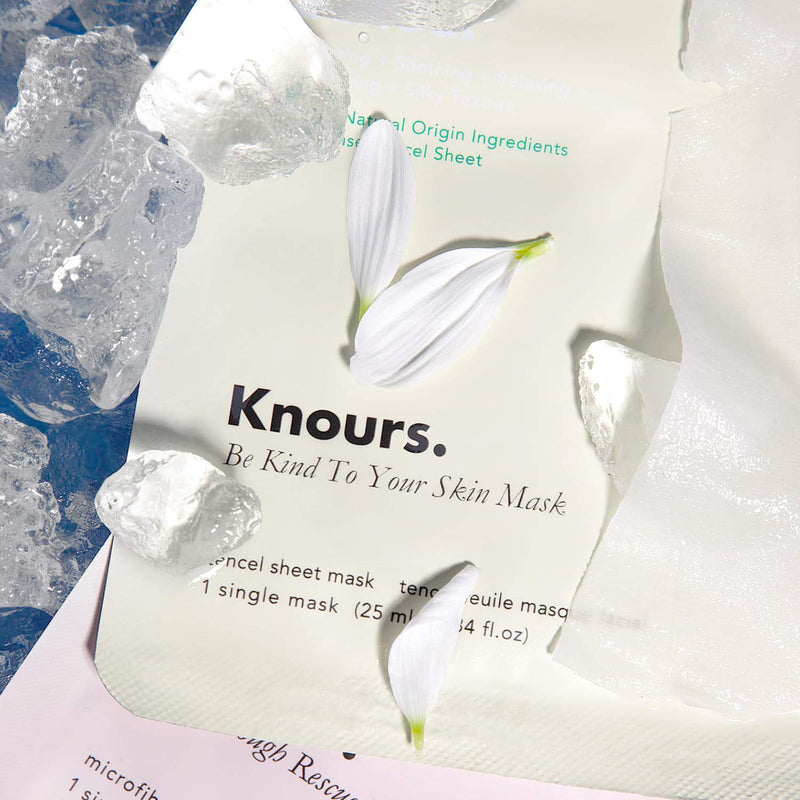 Knours Be Kind Everyday Mask (1ct) | 99% Natural Ingredients Hydrating + Soothing + Revitalizing + Relaxing Effect Facial Nourishing Sheet Mask (EWG Verified Clean Beauty) KNOURS. KNOW YOUR SKIN. PERIOD.